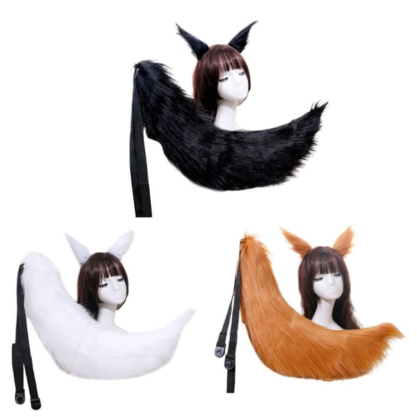 Anime Cosplay Costume Adult Kids Fluffy Plush Cat Wolf Ears Hairpin Animal  Tail - buy Anime Cosplay Costume Adult Kids Fluffy Plush Cat Wolf Ears  Hairpin Animal Tail: prices, reviews | Zoodmall