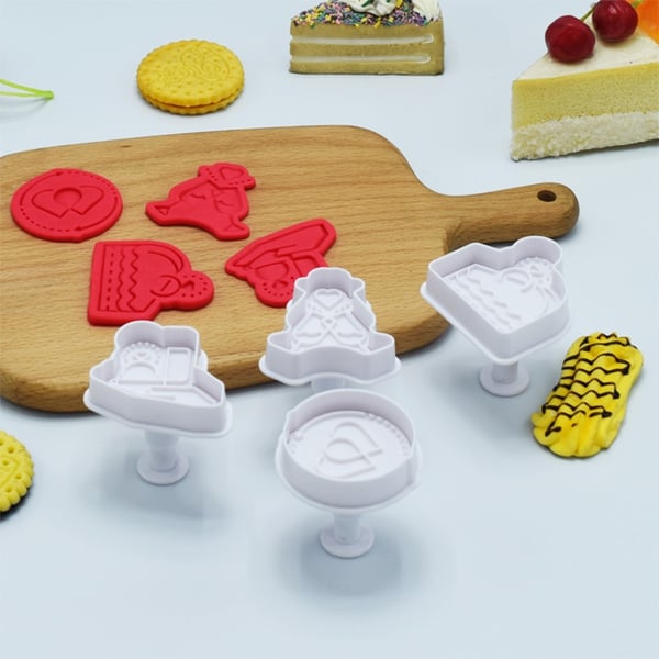 Cartoon Biscuit Mould 4 Pcs Valentine's Day Theme Biscuit Embossing Fondant  Baking Molds Cakes Cookie Easy to Use Gift - buy Cartoon Biscuit Mould 4  Pcs Valentine's Day Theme Biscuit Embossing Fondant