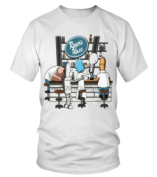 Rogers Place Bender Drinking In Pub Funny Mashup White T-Shirt S-6XL - buy  Rogers Place Bender Drinking In Pub Funny Mashup White T-Shirt S-6XL:  prices, reviews | Zoodmall