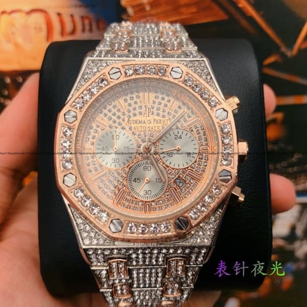 18K Gold Watch Men Luxury Brand Diamond Mens Watches Top Brand Luxury FF Iced  Out Male Quartz Watch Calender Unique Gift For Men - buy 18K Gold Watch Men  Luxury Brand Diamond