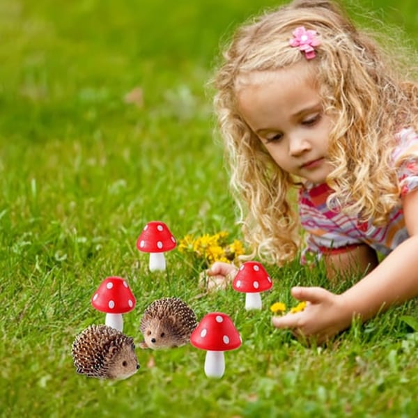 Fairy Wild Garden Accessories Resin Hedgehogs And Wood Mushroom Miniature  Garden Accessories Fairy Outdoor Garden Animals Figurines For Plant Pots  Bonsai Craft - buy Fairy Wild Garden Accessories Resin Hedgehogs And Wood