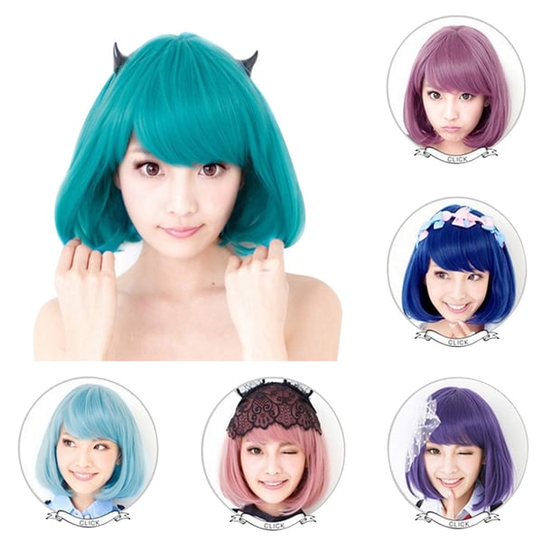 Anime Costume Cosplay Straight Short Curly Hair Wig Women Lovely Bob  Hairpiece - buy Anime Costume Cosplay Straight Short Curly Hair Wig Women  Lovely Bob Hairpiece: prices, reviews | Zoodmall