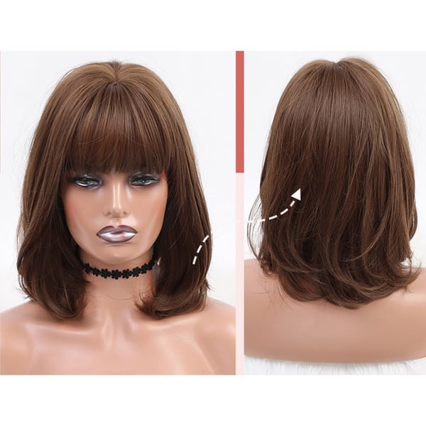 Ladies Synthetic Dark Brown Middle Length Short Hair Women Cosplay Party - buy Ladies Synthetic Dark Brown Middle Length Short Hair Women Cosplay Party: prices, reviews | Zoodmall Ladies Synthetic Dark Brown Middle Length Short Hair Women Cosplay Party - buy Ladies Synthetic Dark Brown Middle Length Short Hair Women Cosplay Party: prices, reviews | Zoodmall