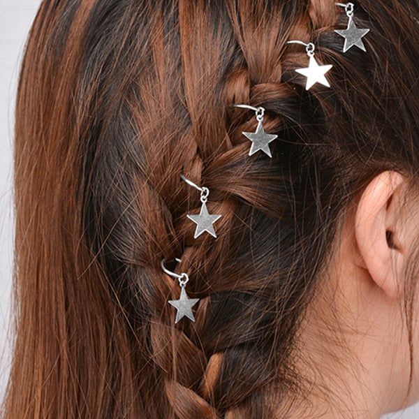 5Pcs Women's Fashion Cute Shiny Star Hair Rings Hair Clips for Braids  Plaits - buy 5Pcs Women's Fashion Cute Shiny Star Hair Rings Hair Clips for  Braids Plaits: prices, reviews | Zoodmall