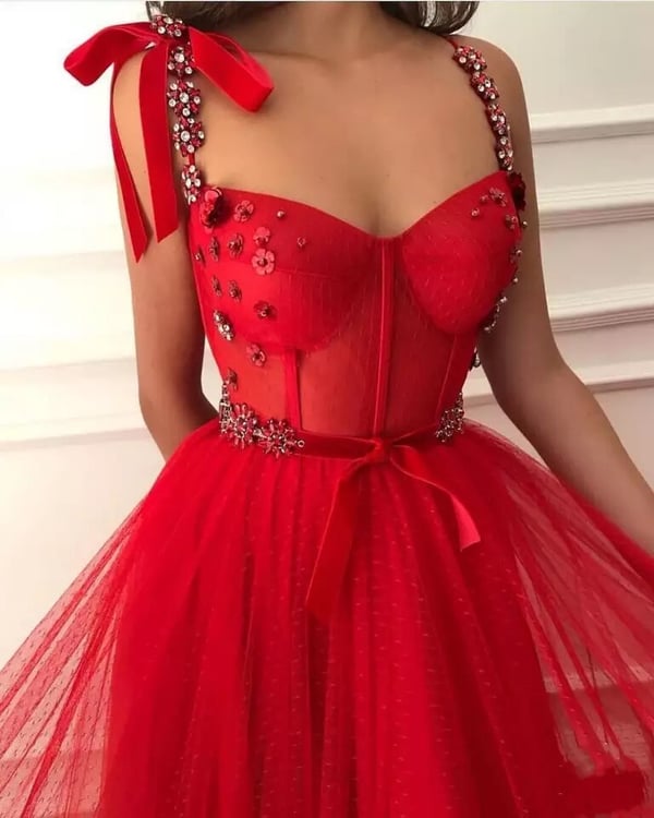 vintage red cocktail dress