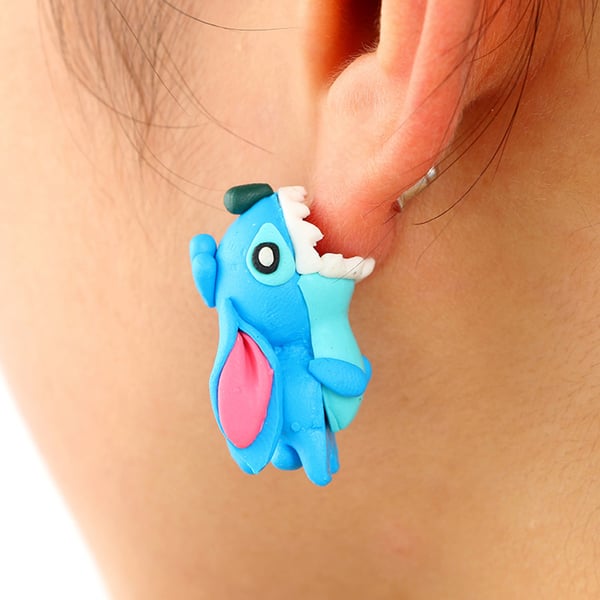 Lovely Animal Stitch Biting Ear Polymer Clay Stud Earrings Women Party  Jewelry - buy Lovely Animal Stitch Biting Ear Polymer Clay Stud Earrings  Women Party Jewelry: prices, reviews | Zoodmall