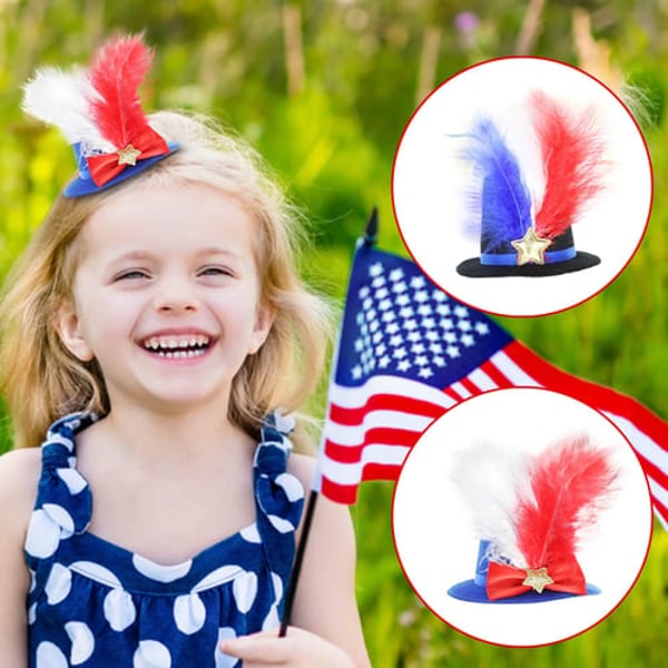 323 Independence Day Hair Clip Party Dressing Supplies Top Hat Issuing Card  Girls Colorful Jewelry For Women 4th Of July Hair Accessories - buy 323  Independence Day Hair Clip Party Dressing Supplies
