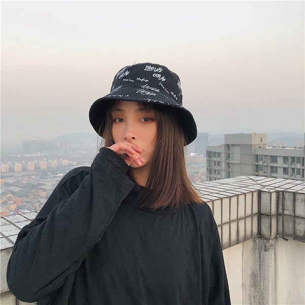 Fashion Women English Letters Cotton Reversible Sun Protection Cap Bucket  Hat - buy Fashion Women English Letters Cotton Reversible Sun Protection Cap  Bucket Hat: prices, reviews | Zoodmall