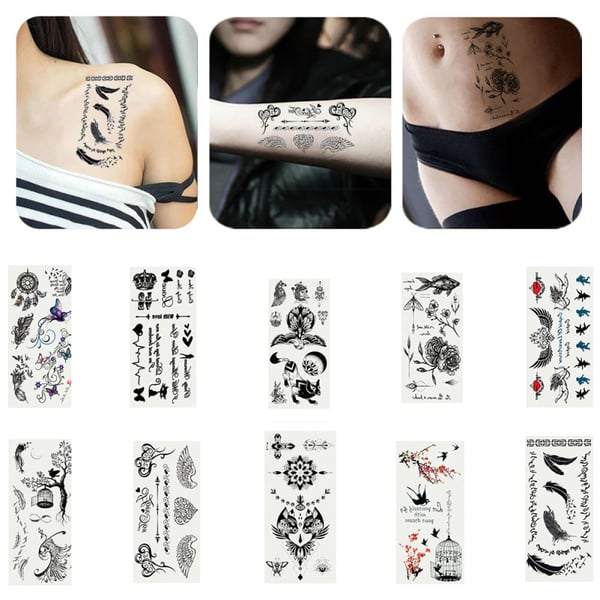 2 Sheets Rose Feather Letter Butterfly Temporary Tattoo Hand Body Art Sticker - buy 2 Sheets Rose Feather Letter Butterfly Temporary Tattoo Hand Body Art Sticker: prices, reviews | Zoodmall 2 Sheets Rose Feather Letter Butterfly Temporary Tattoo Hand Body Art Sticker - buy 2 Sheets Rose Feather Letter Butterfly Temporary Tattoo Hand Body Art Sticker: prices, reviews | Zoodmall