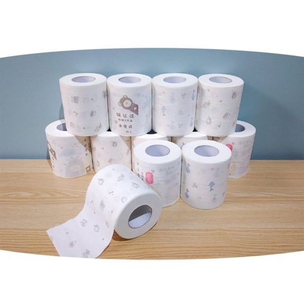TJH] 6 Rolls Printing Roll Paper Towel Cute Cartoon Core Bath Toilet Roll  Paper 3-layers Tissue Household Toilet Paper - buy [TJH] 6 Rolls Printing Roll  Paper Towel Cute Cartoon Core Bath
