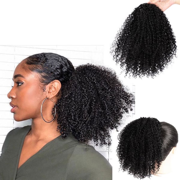 Women Synthetic Hair Afro Curly Ponytail Puff Short Wig Extension Hairpiece  - buy Women Synthetic Hair Afro Curly Ponytail Puff Short Wig Extension  Hairpiece: prices, reviews | Zoodmall