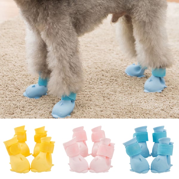 IMPRESSIVE 4Pcs Pet Dog Puppy Warm Waterproof Silicone Non-slip Rain Boots  Footwear Shoes - buy IMPRESSIVE 4Pcs Pet Dog Puppy Warm Waterproof Silicone  Non-slip Rain Boots Footwear Shoes: prices, reviews | Zoodmall