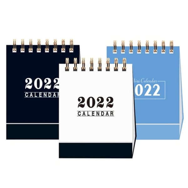 323 Calendar Desktop Fresh English Mini 2022 Portable and Pendulums