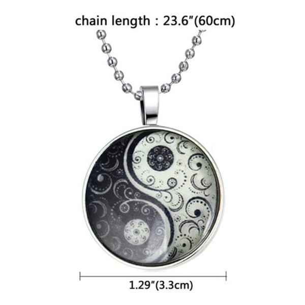 Women Tai Chi Pendant Simple Luminous Glass Cabochon Drop Necklace Fashion Jewelry For Halloween Buy Women Tai Chi Pendant Simple Luminous Glass Cabochon Drop Necklace Fashion Jewelry For Halloween Prices Reviews