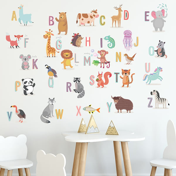 How to choose Zoo alphabet PVC wall sticker