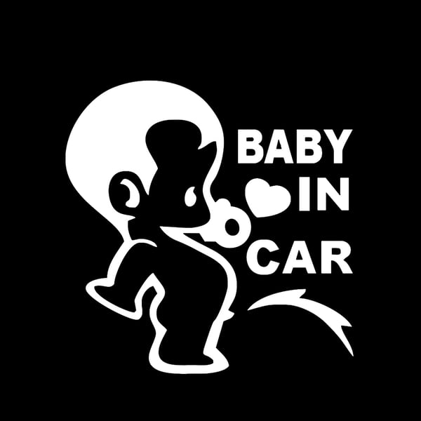 Cartoon Pee Baby In Car Letter Decal Reflective Vehicle Truck Window  Sticker - buy Cartoon Pee Baby In Car Letter Decal Reflective Vehicle Truck  Window Sticker: prices, reviews | Zoodmall