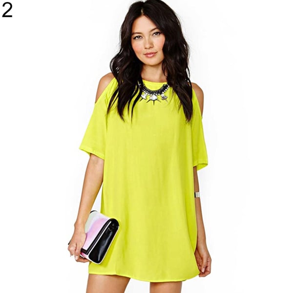 WLike Women's Fashion Summer Sexy Off Shoulder Chiffon Short Sleeve T-Shirt  Tops Mini Dress - buy WLike Women's Fashion Summer Sexy Off Shoulder Chiffon  Short Sleeve T-Shirt Tops Mini Dress: prices, reviews |