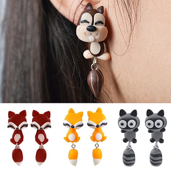 Women's Polymer Clay Animal Earrings Cute Cartoon Cat Ear Studs Earbobs  Jewelry - buy Women's Polymer Clay Animal Earrings Cute Cartoon Cat Ear  Studs Earbobs Jewelry: prices, reviews | Zoodmall