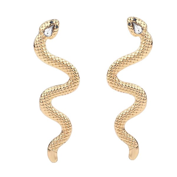 Personality Wave Snake Earrings Gold Silver Snake Studs Women Fashion  Jewelry - buy Personality Wave Snake Earrings Gold Silver Snake Studs Women  Fashion Jewelry: prices, reviews | Zoodmall