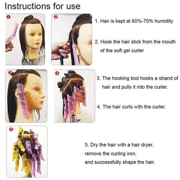 12Pcs Mini Women Magic Hair Curlers Rollers DIY Wavy No Heat Hairstyling  Tools - buy 12Pcs Mini Women Magic Hair Curlers Rollers DIY Wavy No Heat  Hairstyling Tools: prices, reviews | Zoodmall
