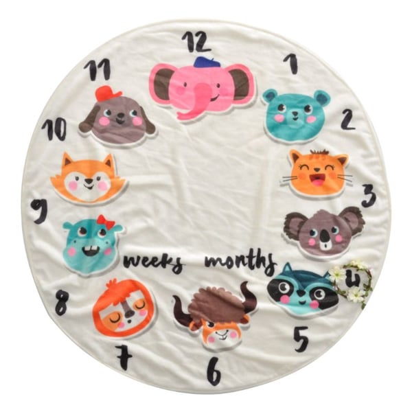 Baby Photography Blanket Soft Flannel Round Photo Background Animal Newborn  Props Decorative Creative Monthly Number Clock Swaddle Accessories - buy Baby  Photography Blanket Soft Flannel Round Photo Background Animal Newborn  Props Decorative