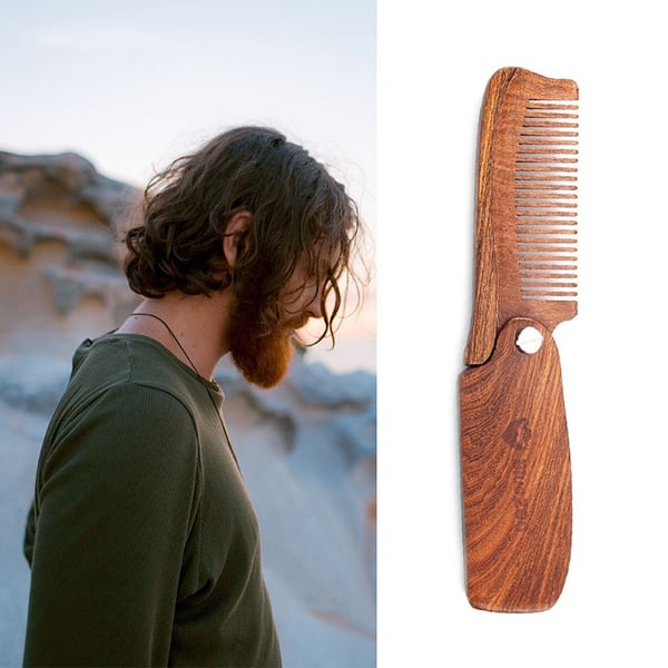 Sandalwood Folding Beard Comb Pocket Size Moustache Wooden Hair Combs  Anti-static Comb for Men & Women Hair Care Tools With PU Leather Bag - buy  Sandalwood Folding Beard Comb Pocket Size Moustache