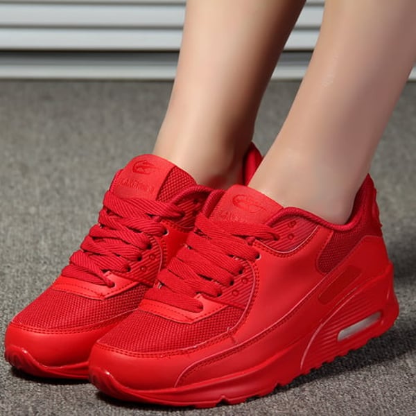 platform sneakers red