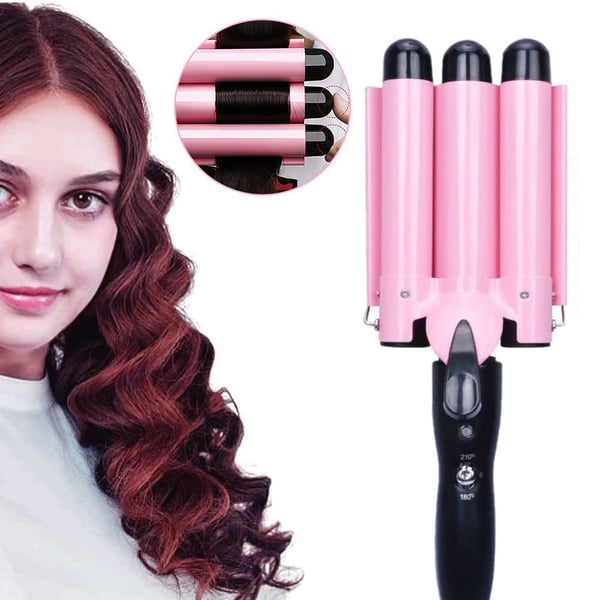 Electric Hair Curler 3 Barrel Ceramic Deep Waves Curling Salon Home Styling  Tool - buy Electric Hair Curler 3 Barrel Ceramic Deep Waves Curling Salon  Home Styling Tool: prices, reviews | Zoodmall