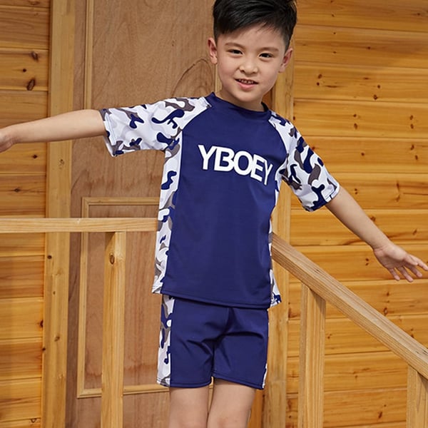 Boys Swimsuits Sunblock 2 Pieces Swim Suit Camouflage Short Sleeve Children  Swimwear Boy Split Swimsuit Kids Bodysuit Beach Wear - buy Boys Swimsuits  Sunblock 2 Pieces Swim Suit Camouflage Short Sleeve Children