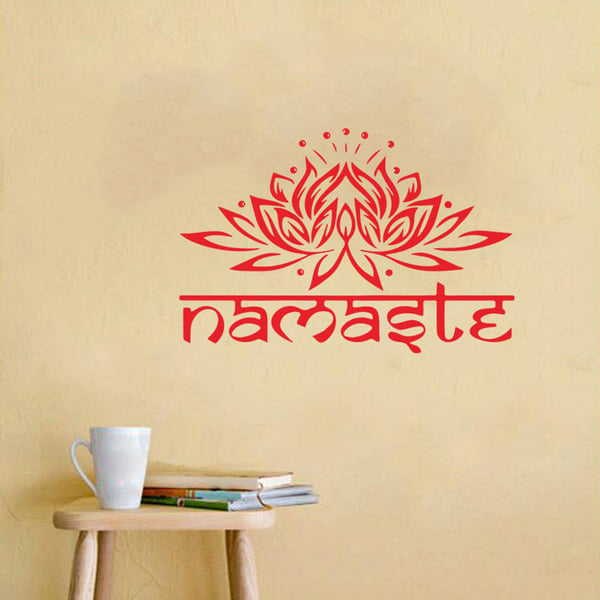 Indian Namaste Lotus Wall Sticker Living Room Background Decal Mural Home  Decor - buy Indian Namaste Lotus Wall Sticker Living Room Background Decal  Mural Home Decor: prices, reviews | Zoodmall
