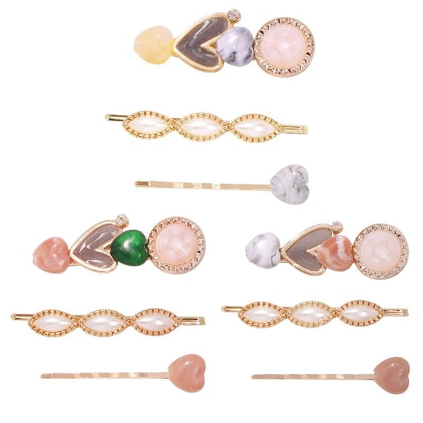 3Pcs/Set Women Fresh Style Alloy Hairpin Candy Color Resin Heart Stone Hair  Clip Faux Pearl Jewelry Side Bangs Hair Accessories - buy 3Pcs/Set Women  Fresh Style Alloy Hairpin Candy Color Resin Heart