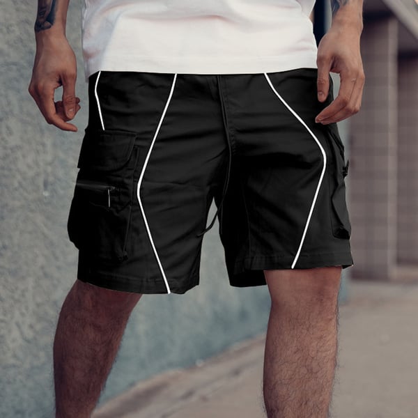 Gecomprimeerd stoom Hilarisch Cargo Shorts Drawstring Reflective Men Loose Straight Pockets Short Pants  for Fitness - buy Cargo Shorts Drawstring Reflective Men Loose Straight  Pockets Short Pants for Fitness: prices, reviews | Zoodmall