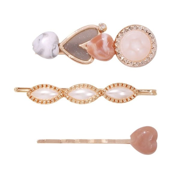 3Pcs/Set Women Fresh Style Alloy Hairpin Candy Color Resin Heart Stone Hair  Clip Faux Pearl Jewelry Side Bangs Hair Accessories - buy 3Pcs/Set Women  Fresh Style Alloy Hairpin Candy Color Resin Heart