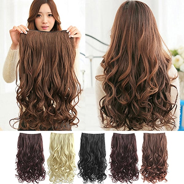 Women Fashion Beauty Full Head Clip Curly Wavy One Piece Hair Extension Wig  - buy Women Fashion Beauty Full Head Clip Curly Wavy One Piece Hair  Extension Wig: prices, reviews | Zoodmall