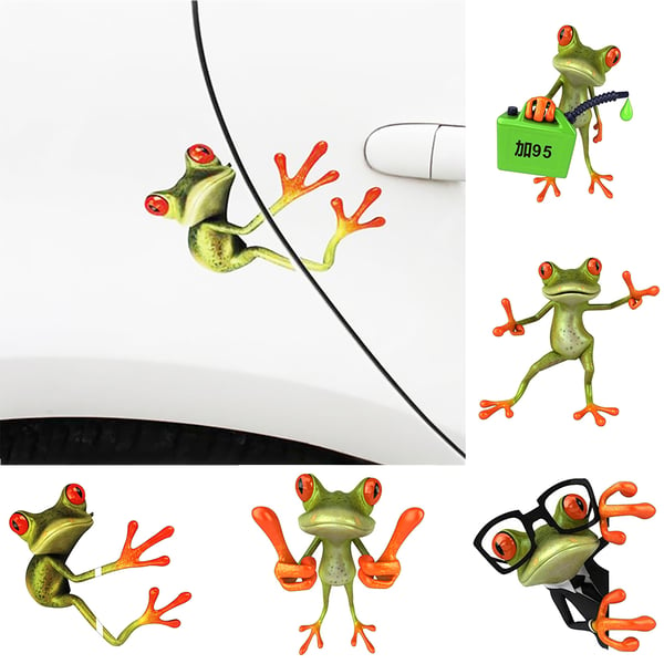 Newpee 3D Frog Cartoon Funny Car Auto Trunk Body Bumper Window Decor Decals  Sticker - buy Newpee 3D Frog Cartoon Funny Car Auto Trunk Body Bumper  Window Decor Decals Sticker: prices, reviews |