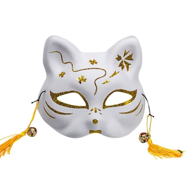 Japanese Animal Cat Half Face Mask Hand-Painted Cosplay Anime Masquerade  Costume - buy Japanese Animal Cat Half Face Mask Hand-Painted Cosplay Anime  Masquerade Costume: prices, reviews | Zoodmall