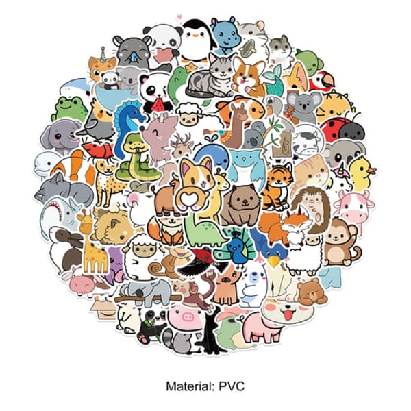 100Pcs/Set Cute Doodle Sticker Attractive PVC Cartoon Animal Pattern Phone  Decal for Daily Use - buy 100Pcs/Set Cute Doodle Sticker Attractive PVC Cartoon  Animal Pattern Phone Decal for Daily Use: prices, reviews |