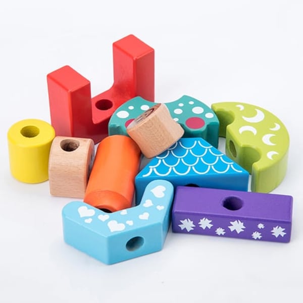 Wooden Cartoon Day Night Pillar Blocks DIY Building Early Learning Baby Toy  - buy Wooden Cartoon Day Night Pillar Blocks DIY Building Early Learning  Baby Toy: prices, reviews | Zoodmall