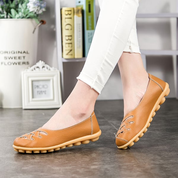 Women Flats Fashion Women Genuine Leather Shoes Loafers Summer Shoes ballet flats Moccasins Mother Loafers - sotib olish Women Flats 2017 Fashion Women Genuine Leather Shoes Casual Loafers Summer