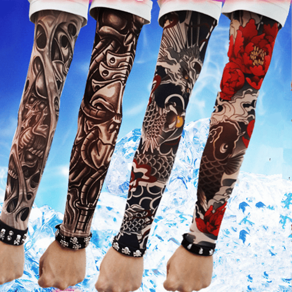 Long Sleeve Fake Tattoo Clibe Bicycle Beach Tattoo Arm Warmers Cuff  Skull/Flowers/Spider Sleeve Cover UV Sun Protection New 4PC - buy Long  Sleeve Fake Tattoo Clibe Bicycle Beach Tattoo Arm Warmers Cuff