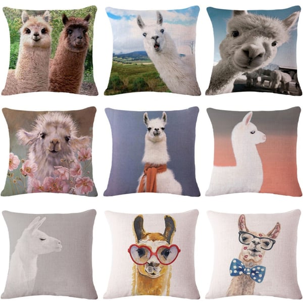 Llama Alpaca Linen Throw Pillow Case Cushion Cover Sofa Bed Car Office  Decor - buy Llama Alpaca Linen Throw Pillow Case Cushion Cover Sofa Bed Car  Office Decor: prices, reviews | Zoodmall
