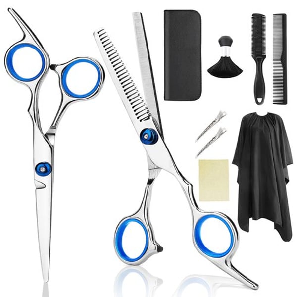 Easycosy Professional Hair Cutting Scissors Set With Thinning Scissors  Black Hairdressing Kit For Barber Upgraded Haircut Set-10PC (Black) Just  For From Amazon | Hairdresser Hair Cutting Scissors Set, Upgraded  Professional Haircut |