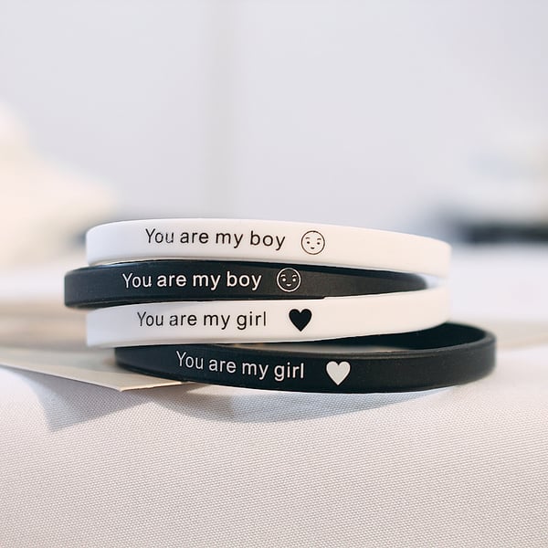 couples silicone bracelets