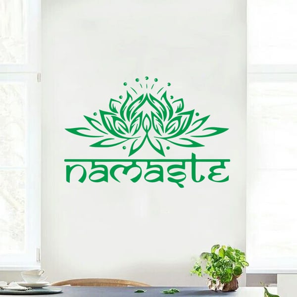 Indian Namaste Lotus Wall Sticker Living Room Background Decal Mural Home  Decor - buy Indian Namaste Lotus Wall Sticker Living Room Background Decal  Mural Home Decor: prices, reviews | Zoodmall