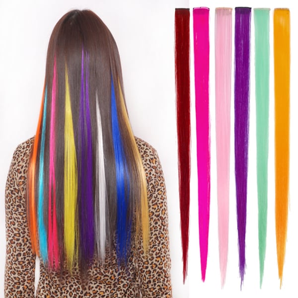 Women Synthetic Hair Long Straight Multi Colors Extension Hairpiece Party  Wig - buy Women Synthetic Hair Long Straight Multi Colors Extension  Hairpiece Party Wig: prices, reviews | Zoodmall