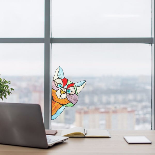 Wall Decal Cute Decoration Paper Cartoon Cat Window Glass Sticker for Car -  buy Wall Decal Cute Decoration Paper Cartoon Cat Window Glass Sticker for  Car: prices, reviews | Zoodmall