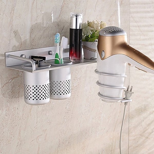 Hair Dryer Storage Organizer Rack Comb Holder Wall Mounted Stand Bathroom  Set - buy Hair Dryer Storage Organizer Rack Comb Holder Wall Mounted Stand  Bathroom Set: prices, reviews | Zoodmall