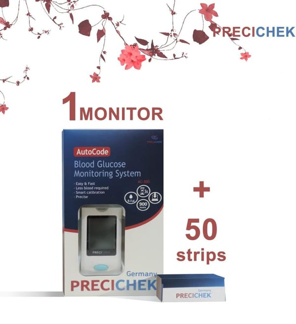 Precichek AutoCode Blood Glucose Monitoring System With Strips AC300