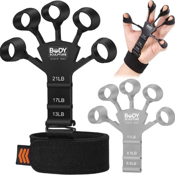 مجموعة The Gripster 5 Fingers لتقوية الساعدين من BodySculpture خفيفة