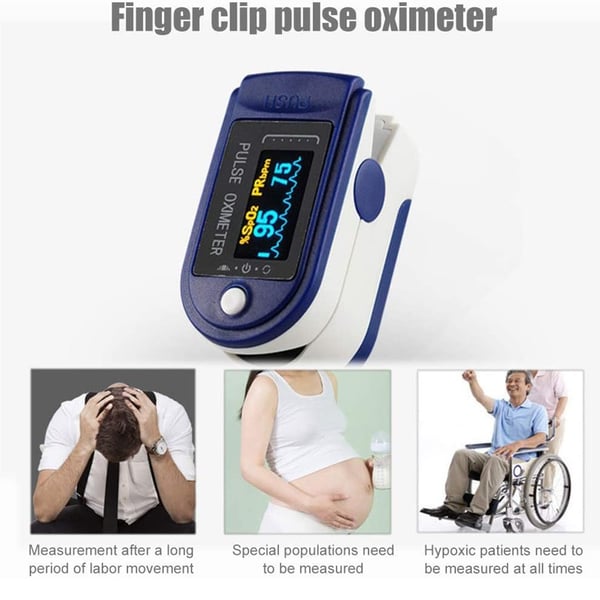 Finger Clip Pulse Oximeter Heart Rate Tracking Heartbeat Oximetry